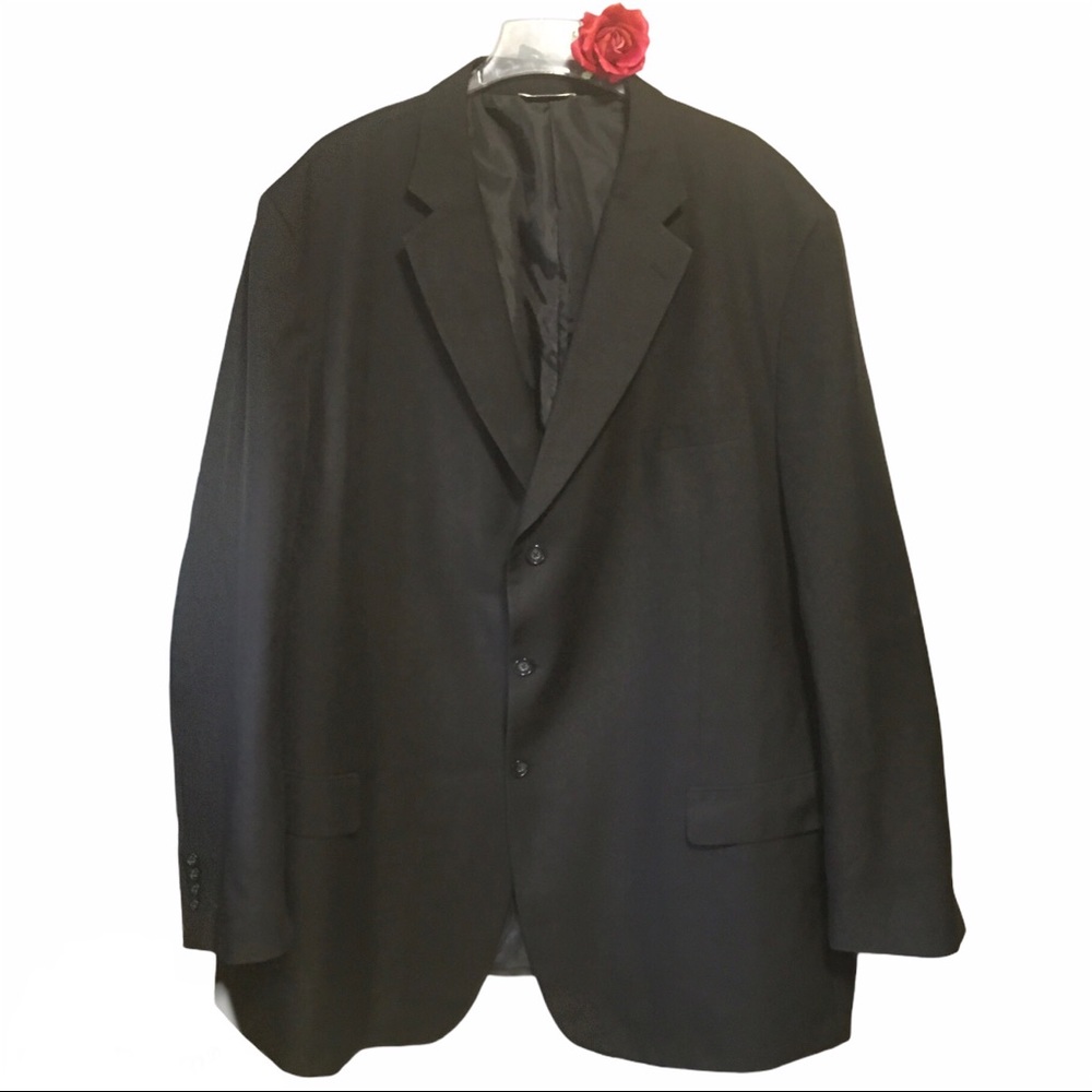 SUIT JACKET KINGS COURT SZ 56 TALL BLACK CAREER
